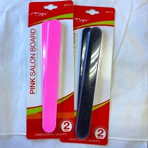 Magic Collection Pink and Black 4 nail salon boards filers